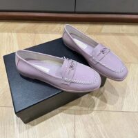 Chanel Women CC Moccasins Patent Calfskin Light Purple 1 CM Heel (3)