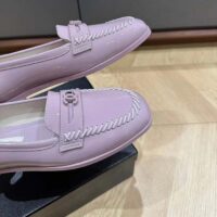 Chanel Women CC Moccasins Patent Calfskin Light Purple 1 CM Heel (3)