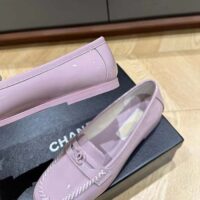 Chanel Women CC Moccasins Patent Calfskin Light Purple 1 CM Heel (3)