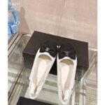 Chanel Women CC Slingbacks Lambskin Grosgrain White Black 1.5 CM Heel - Image 5