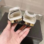 Chanel Women CC Slingbacks Lambskin Grosgrain White Black 1.5 CM Heel - Image 9