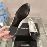 Chanel Women CC Slingbacks Lambskin Grosgrain White Black 1.5 CM Heel - Image 8