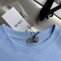 Dior CD Men Christian Dior Couture Relaxed-Fit T-Shirt Blue Cotton Jersey (7)