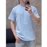 Dior CD Men Christian Dior Couture Relaxed-Fit T-Shirt Blue Cotton Jersey - immagine 10