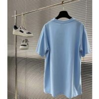 Dior CD Men Christian Dior Couture Relaxed-Fit T-Shirt Blue Cotton Jersey (7)