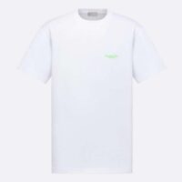 Dior CD Men Christian Dior Couture Relaxed-Fit T-Shirt White Cotton Jersey (3)