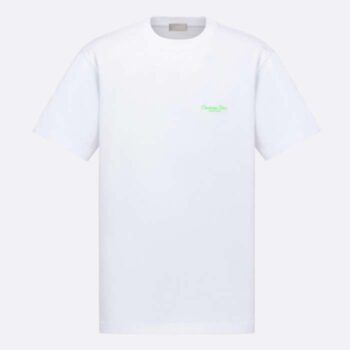 Dior CD Men Christian Dior Couture Relaxed-Fit T-Shirt White Cotton Jersey