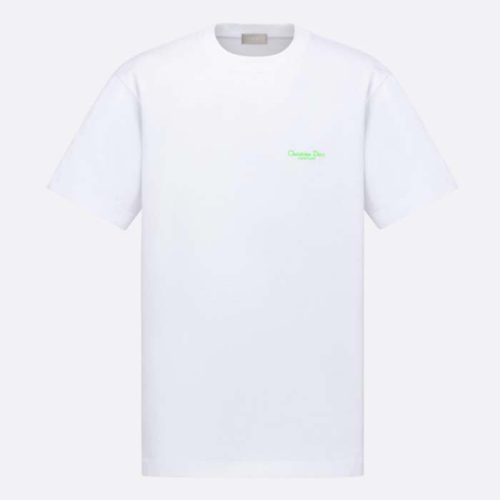 Dior CD Men Christian Dior Couture Relaxed-Fit T-Shirt White Cotton Jersey