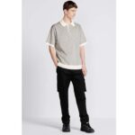 Dior CD Men Oblique Polo Shirt White Blue Brown Cotton Jacquard - Imagen 16