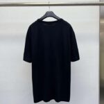 Dior CD Women Relaxed-Fit Bobby T-Shirt Black Slub Cotton Jersey - Imagen 3