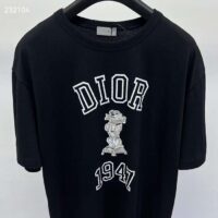 Dior CD Men Relaxed-Fit Bobby T-Shirt Black Slub Cotton Jersey (7)