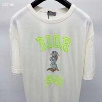 Dior CD Men Relaxed-Fit Bobby T-Shirt White Slub Cotton Jersey (1)