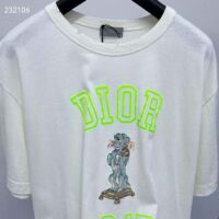 Dior CD Men Relaxed-Fit Bobby T-Shirt White Slub Cotton Jersey (1)