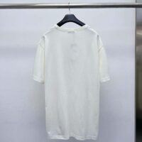 Dior CD Men Relaxed-Fit Bobby T-Shirt White Slub Cotton Jersey (1)