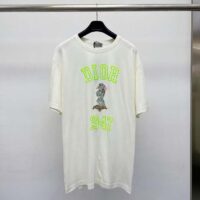 Dior CD Men Relaxed-Fit Bobby T-Shirt White Slub Cotton Jersey (1)