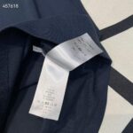 Dior CD Men Relaxed-Fit T-Shirt Navy Blue Cotton Jersey – Image 10