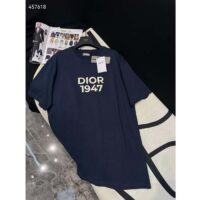 Dior CD Men Relaxed-Fit T-Shirt Navy Blue Cotton Jersey (8)