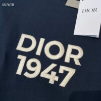 Dior CD Men Relaxed-Fit T-Shirt Navy Blue Cotton Jersey (8)