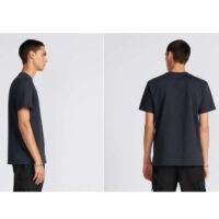 Dior CD Men Relaxed-Fit T-Shirt Navy Blue Cotton Jersey (8)