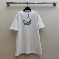 Dior CD Men Relaxed-Fit T-Shirt White Cotton Jersey (6)