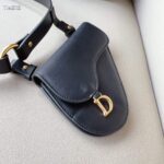 Dior CD Unisex Saddle Removable Pouch Belt Black Ultrasmooth Calfskin Goatskin - Image 7