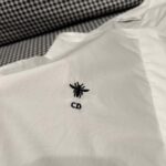 Dior CD Women Asymmetric Shirt White Cotton Poplin Regular Fit – Image 5