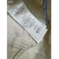 Dior CD Women Flared Mid-Length Skirt White Burned-Effect Cotton Denim (6)