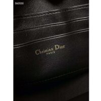 Dior CD Women Saddle Rodeo Pouch Black Goatskin (6)