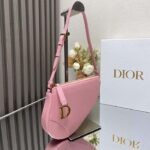 Dior CD Women Saddle Rodeo Pouch Melocoton Pink Goatskin – Image 4