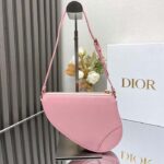 Dior CD Women Saddle Rodeo Pouch Melocoton Pink Goatskin – Image 6