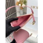 Dior CD Women Saddle Rodeo Pouch Melocoton Pink Goatskin – Image 9
