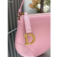 Dior CD Women Saddle Rodeo Pouch Melocoton Pink Goatskin (6)