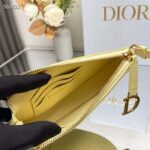 Dior CD Women Saddle Rodeo Pouch Pastel Yellow Goatskin - Bild 10