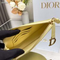 Dior CD Women Saddle Rodeo Pouch Pastel Yellow Goatskin (7)