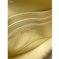 Dior CD Women Saddle Rodeo Pouch Pastel Yellow Goatskin (7)