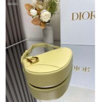 Dior CD Women Saddle Rodeo Pouch Pastel Yellow Goatskin (7)