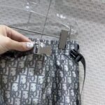 Dior CD Women Skort Gray Technical Taffeta Jacquard Dior Oblique Motif - Image 10