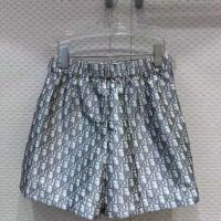 Dior CD Women Skort Gray Technical Taffeta Jacquard Dior Oblique Motif (8)