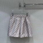 Dior CD Women Skort Pink Technical Taffeta Jacquard Dior Oblique Motif - Imagen 3
