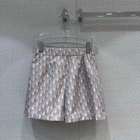 Dior CD Women Skort Pink Technical Taffeta Jacquard Dior Oblique Motif (19)