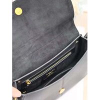 Dior CD Women Small CD Besace Bag Black Calfskin Leather (8)