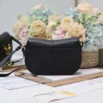 Dior CD Women Small CD Besace Bag Black Calfskin Leather - Bild 4