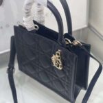 Dior CD Women Small Dior Book Tote Black Macrocannage Calfskin – Image 5