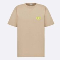 Dior Men CD Icon Relaxed-Fit T-Shirt Beige Organic Cotton Jersey (9)