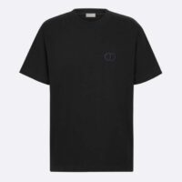 Dior Men CD Icon Relaxed-Fit T-Shirt Black Cotton Jersey (1)