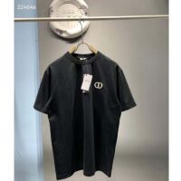 Dior Men CD Icon Relaxed-Fit T-Shirt Black Cotton Jersey (1)
