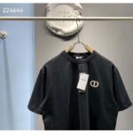 Dior Women CD Icon Relaxed-Fit T-Shirt Black Cotton Jersey - Image 6