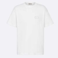 Dior Men CD Icon Relaxed-Fit T-Shirt White Cotton Jersey (3)