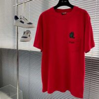 Dior Men CD Otani Workshop Relaxed-Fit T-Shirt Red Cotton Jersey (4)