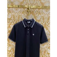 Dior Men CD Polo Shirt Bee Embroidery Black Cotton Piqué (5)